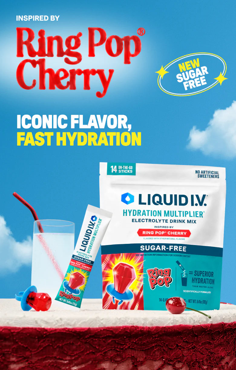 Ring Pop® Cherry Hydration Multiplier® Sugar-Free - Clean Hydration